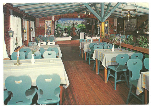 Indenfor Restaurant Hjborg (1960erne)