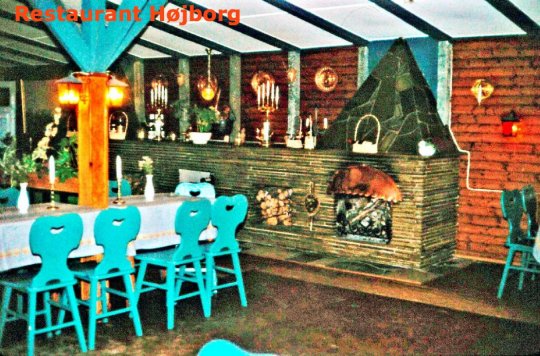 Indenfor Restaurant Hjborg (ca. 1970)